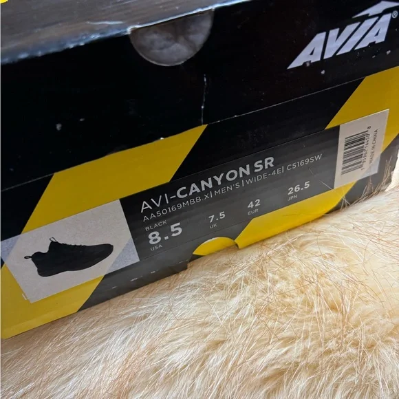 NEW Avia AVI-CANYON SR Black Men's 8.5 WIDE (4E) Non Slip Resistant Work Shoe - Picture 7 of 11